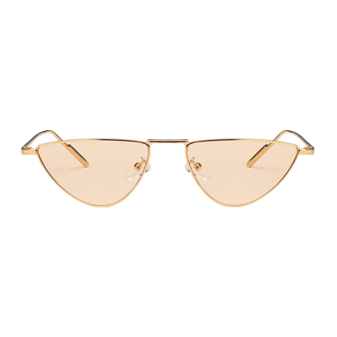 Top view of luxury round sunglasses in tortoise and high-quality finish by Crown Eyewear