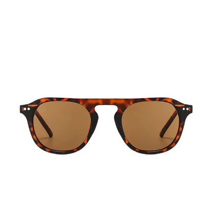Top view of square sunglasses with sleek design and premium finish by Crown Eyewear
