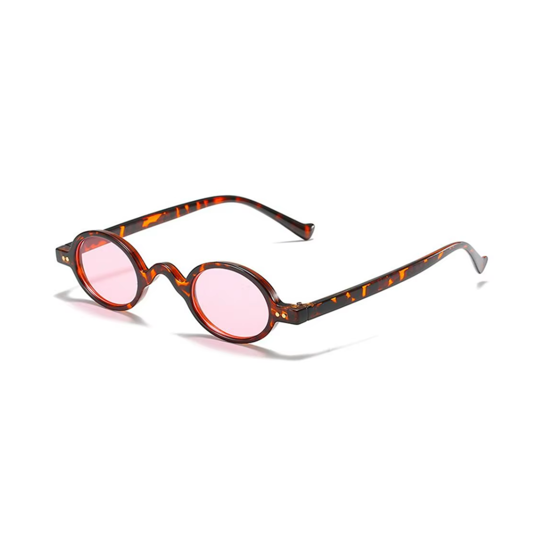 Side view of black rectangular sunglasses in modern European design by Crown Eyewear