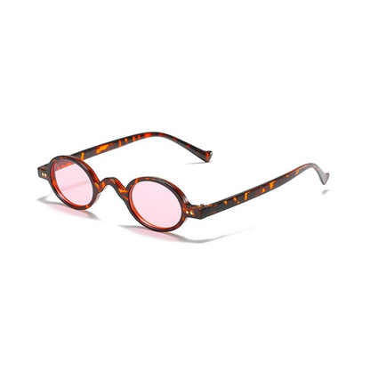 Side view of black rectangular sunglasses in modern European design by Crown Eyewear