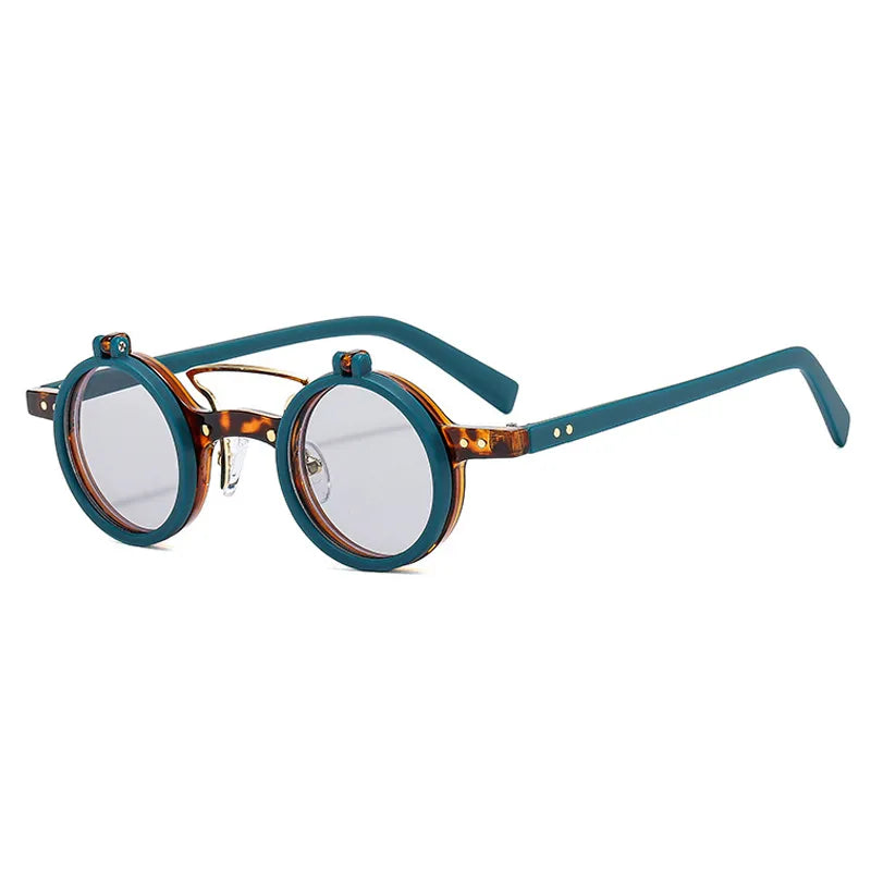 Side view of black rectangular sunglasses in minimalist European style by Crown Eyewear