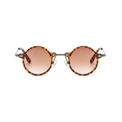 Unisex tinted sunglasses worn outdoors in contemporary style by Crown Eyewear