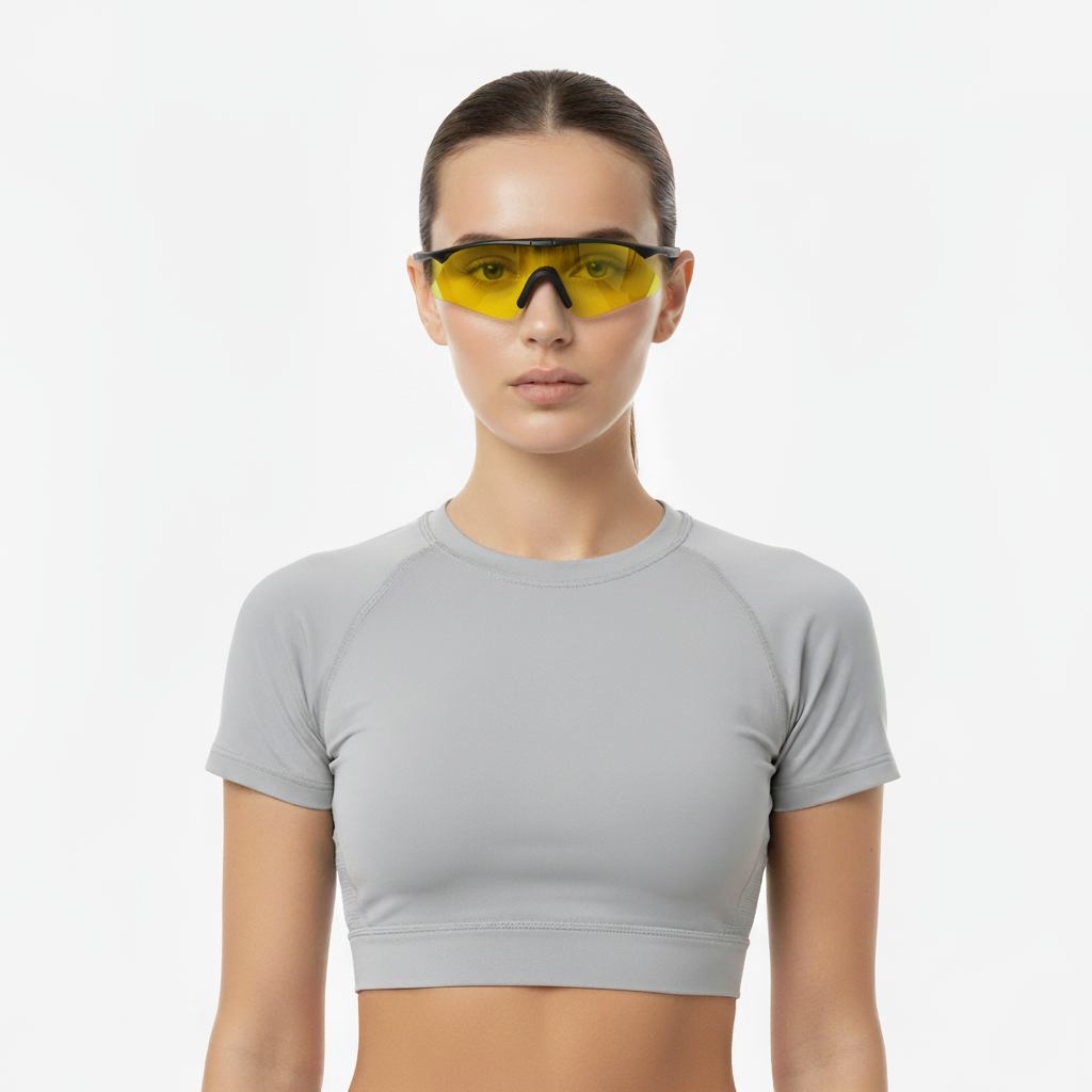 Top view of square sunglasses with sleek European design by Crown Eyewear