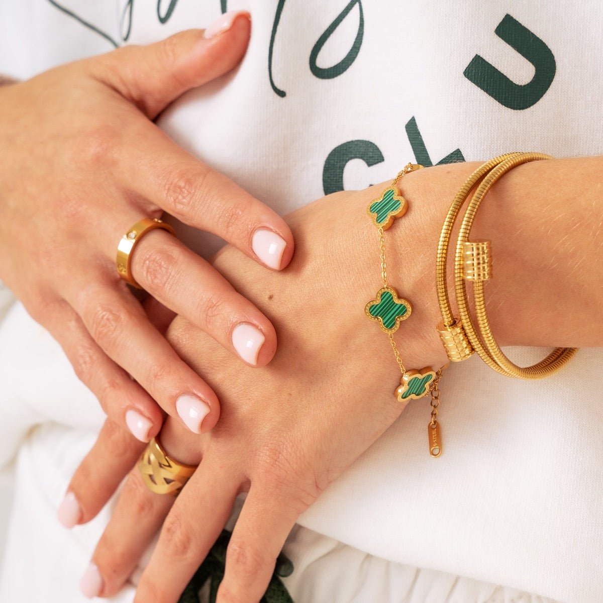 Eyewear Triple Spiral 18K Gold Plated Bracelet