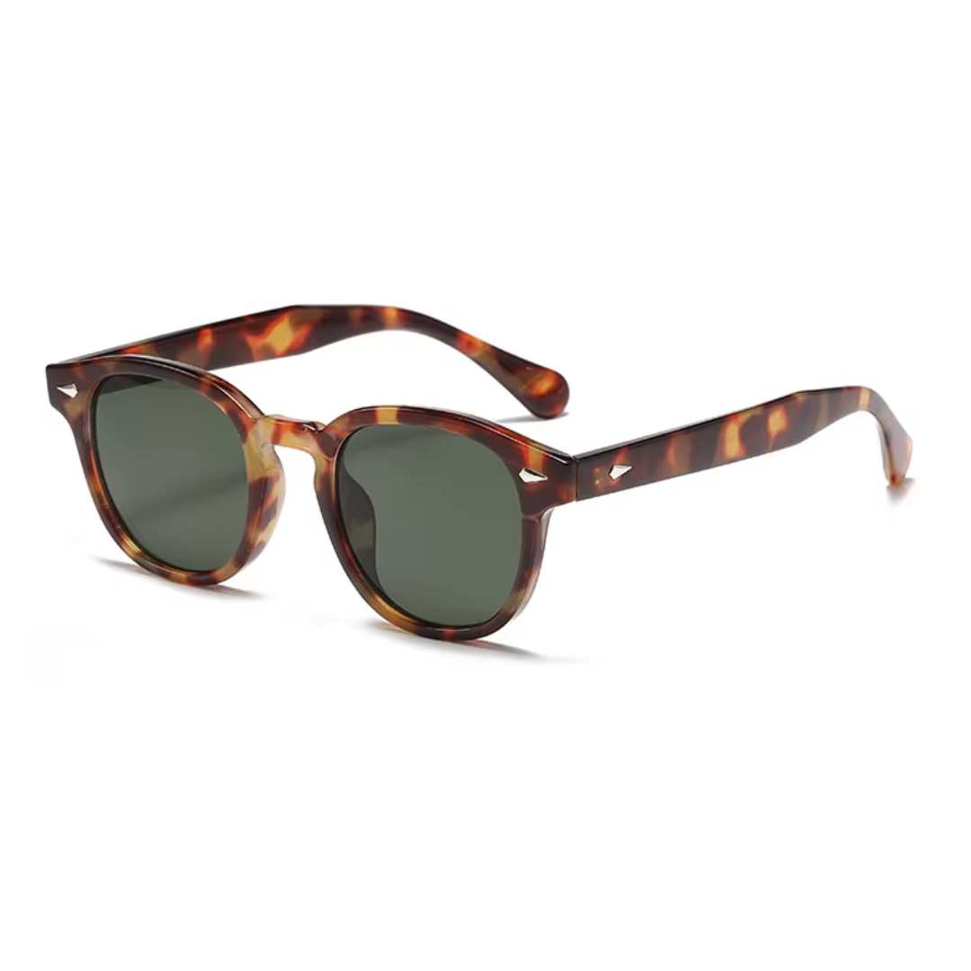 Close-up of UV400 lenses and durable frame detail of Cannes sunglasses by Crown Eyewear
