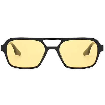 Top view of tinted lenses cat-eye sunglasses in modern European style by Crown Eyewear
