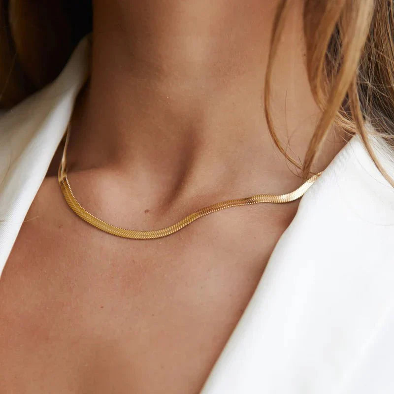 Eyewear Snake Chain 18K Gold Plated Necklace