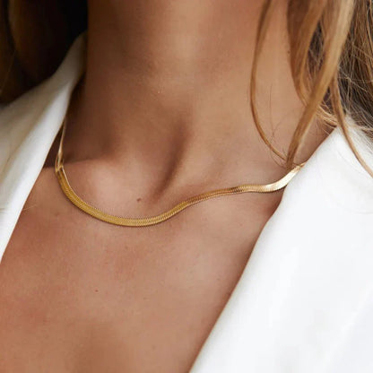 Eyewear Snake Chain 18K Gold Plated Necklace
