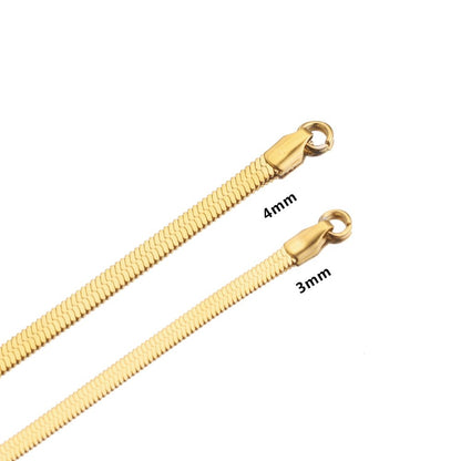 Eyewear Snake Chain 18K Gold Plated Necklace
