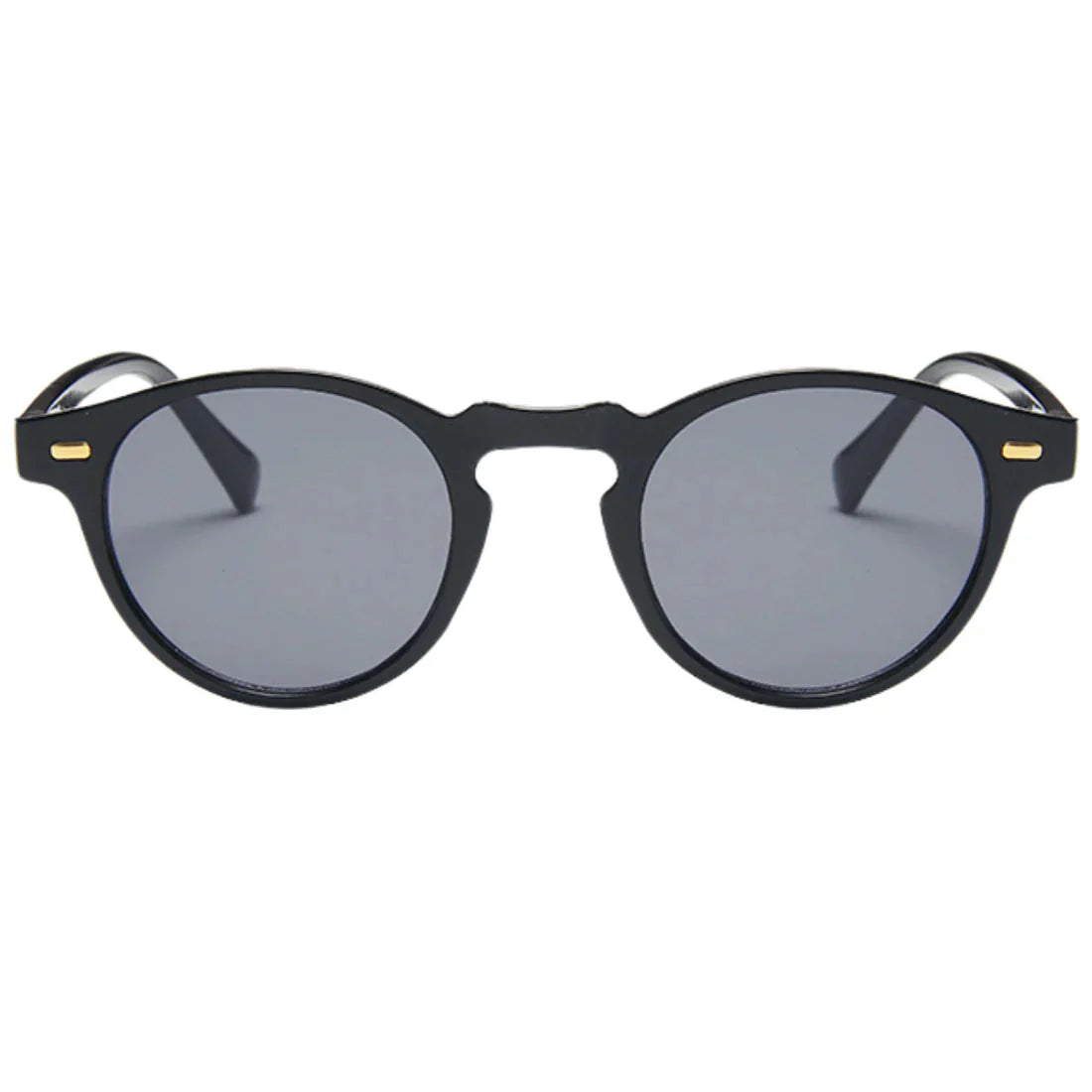 Top view of tinted lenses sunglasses featuring bold frame by Crown Eyewear