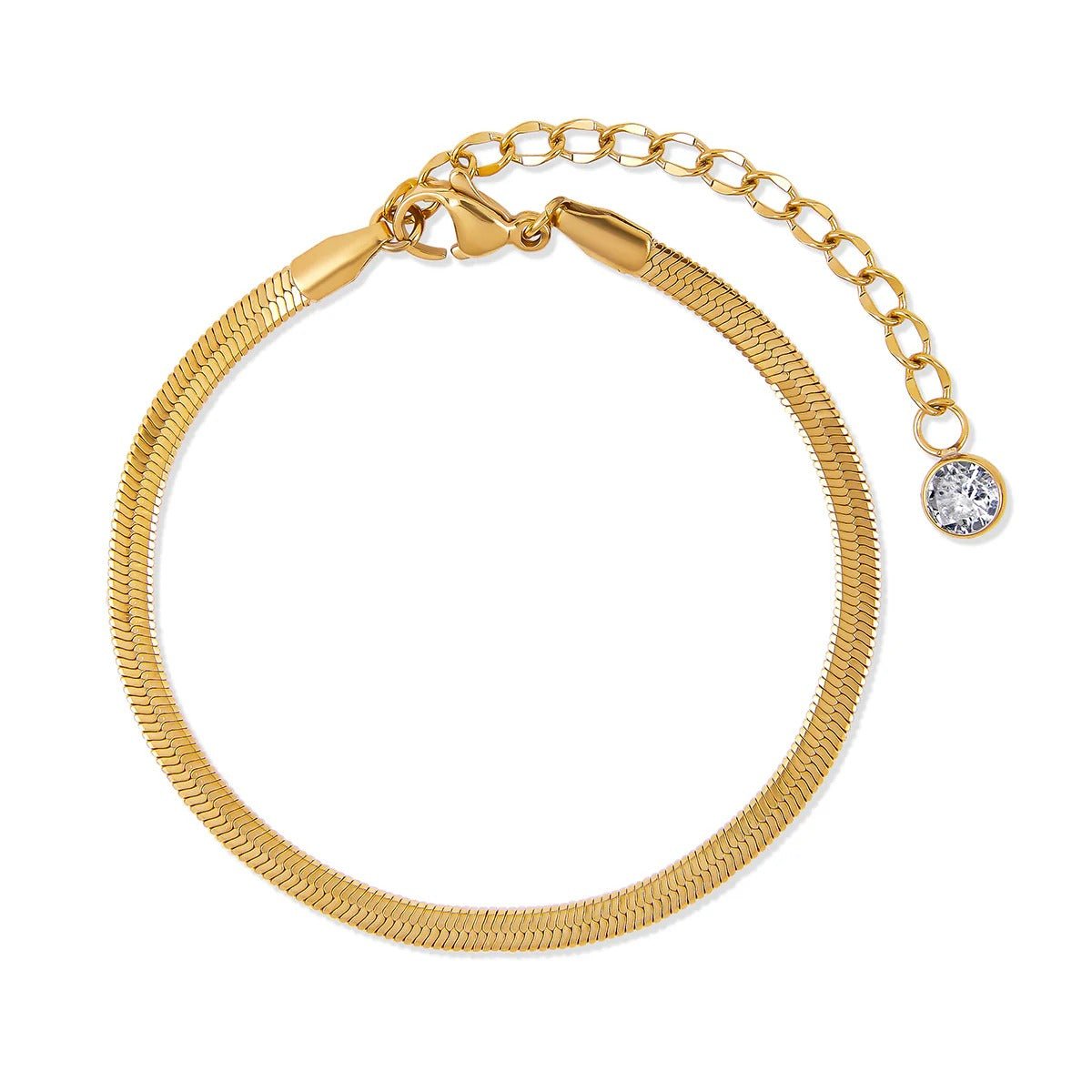 Eyewear Glamour Zirconia Bracelet Set – 18K Gold Plated (5 Pieces)