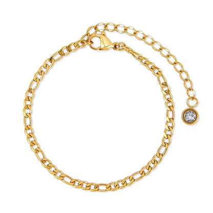 Eyewear Glamour Zirconia Bracelet Set – 18K Gold Plated (5 Pieces)