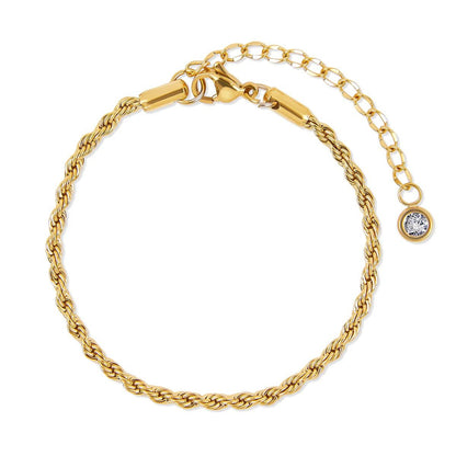 Eyewear Glamour Zirconia Bracelet Set – 18K Gold Plated (5 Pieces)