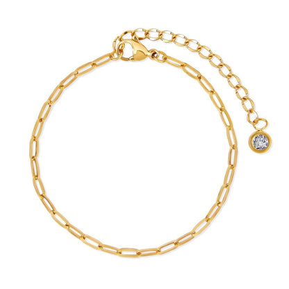 Eyewear Glamour Zirconia Bracelet Set – 18K Gold Plated (5 Pieces)