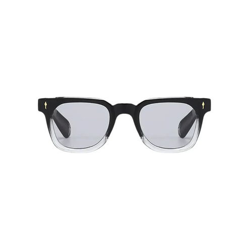 Black round frame sunglasses with UV400 lenses by Crown Eyewear
