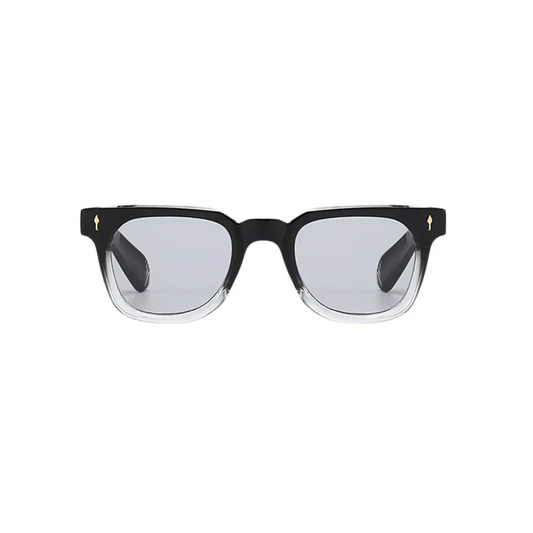 Black round frame sunglasses with UV400 lenses by Crown Eyewear
