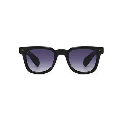 Top view of round sunglasses with sleek design and premium finish by Crown Eyewear