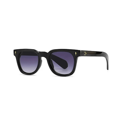 Close-up of UV400 protection and durable hinges on Madrid sunglasses by Crown Eyewear