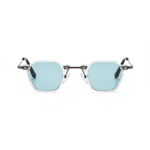 Transparent frame sunglasses with tinted lenses and UV400 protection by Crown Eyewear