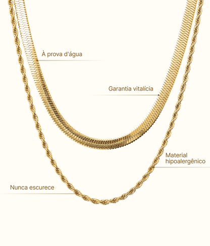 Eyewear Melina Layered Necklace Set – 18K Gold Plated
