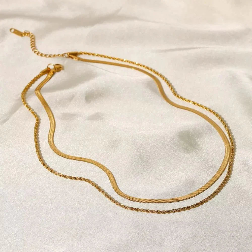 Eyewear Melina Layered Necklace Set – 18K Gold Plated
