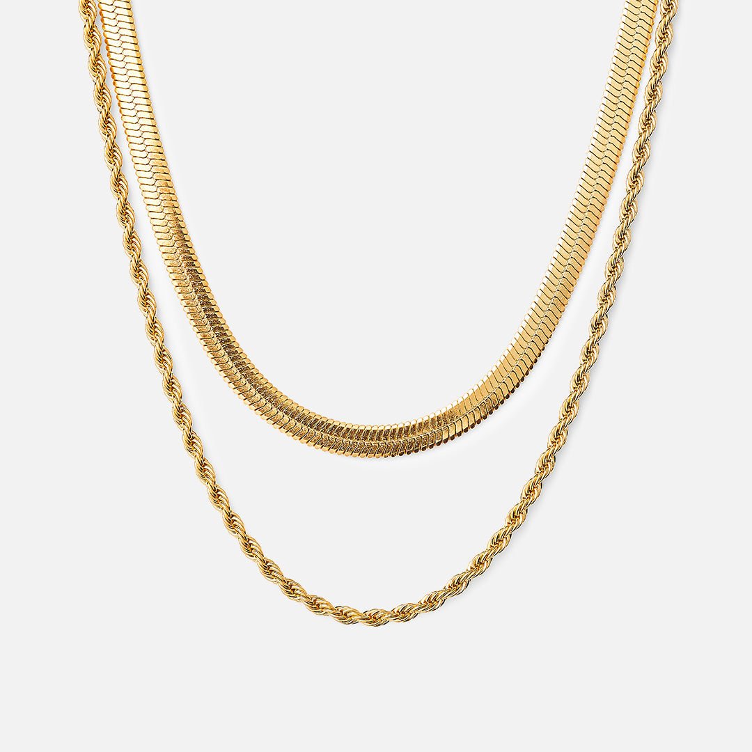 Eyewear Melina Layered Necklace Set – 18K Gold Plated