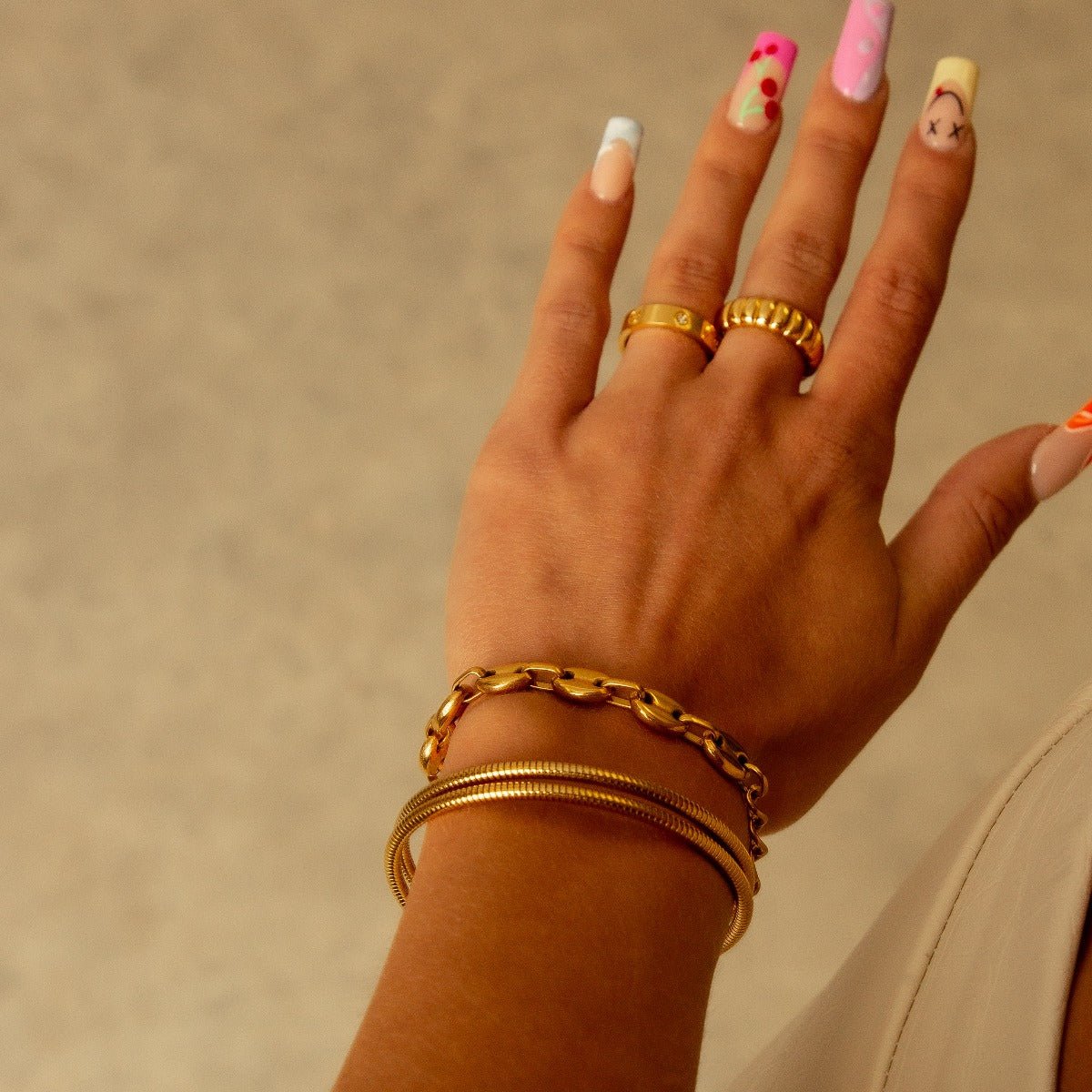 Eyewear Triple Spiral 18K Gold Plated Bracelet